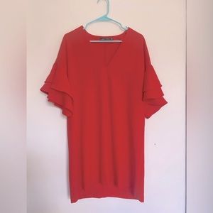 Zara | Beautiful Midi Red Dress